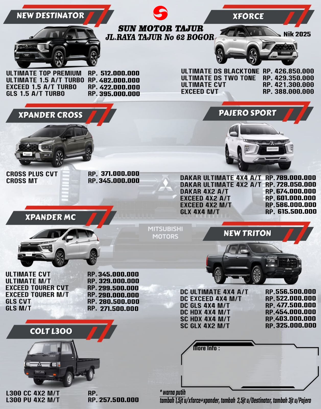 Harga  Bogor Harga Mitsubishi Bogor